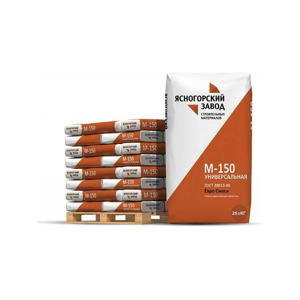 Изображение товара Сухая смесь ЯЗСМ Универсальная М-150 25 кг 1320 штук 4640013520056