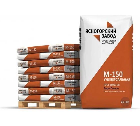 Изображение товара Сухая смесь ЯЗСМ Универсальная М-150 25 кг 1320 штук 4640013520056
