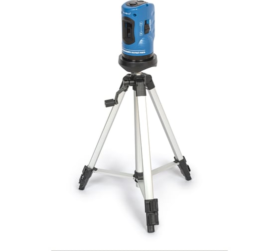 Изображение товара Лазерный самовыравнивающийся уровень РемоКолор 2 красных луча, 100 мм, штатив 1260 мм 95-2-281