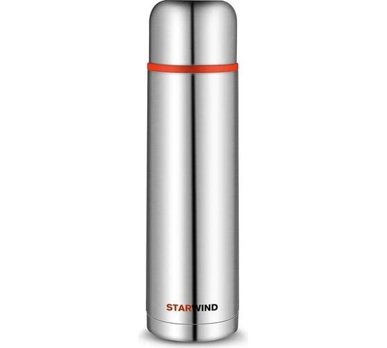 Изображение товара Термос Starwind 10-1000 1л, серебристый/красный 1779928