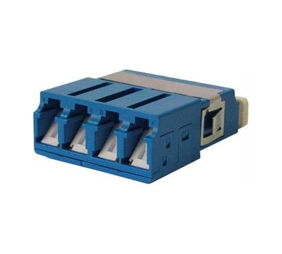 Изображение товара Оптический адаптер LANMASTER LC OM3, со шторкой, корпус SC, квадро LAN-4LCS/SH-AM-OM3