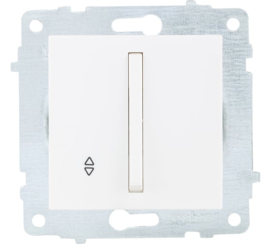 Изображение товара Механизм 1-клавишного выключателя OVIVO узкая клавиша, проходной, белый, 610-000201-209