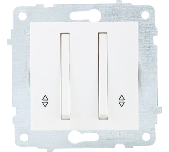 Изображение товара Механизм 2-клавишного выключателя OVIVO узкая клавиша, проходной, белый, 610-000201-211