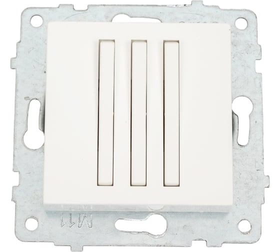 Изображение товара Механизм 3-клавишного выключателя OVIVO узкая клавиша, белый, 610-000201-254