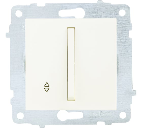 Изображение товара Механизм 1-клавишного выключателя OVIVO узкая клавиша, проходной, крем, 610-000202-209