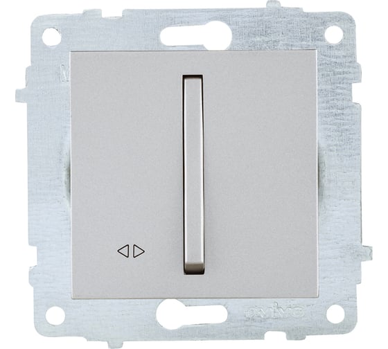 Изображение товара Механизм 1-клавишного выключателя OVIVO узкая клавиша, проходной, черный металлик, 610-000217-209