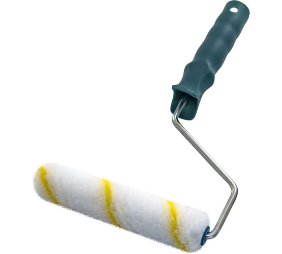 Изображение товара Малярный мини-валик РемоКолор "Гирпан" с рукояткой, ось 6 мм, D 15 мм, 150 мм 06-1-327