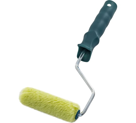 Изображение товара Малярный мини-валик РемоКолор "Синтэкс"с рукояткой, ось 6 мм, D 15 мм, 100 мм 06-1-526