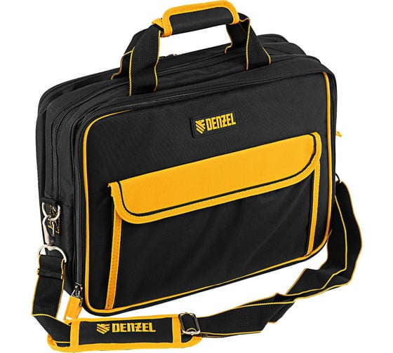 Изображение товара Сумка для инструмента Denzel 400x170x300 мм, 3 отделения, 28 карманов, наплечный ремень 90295