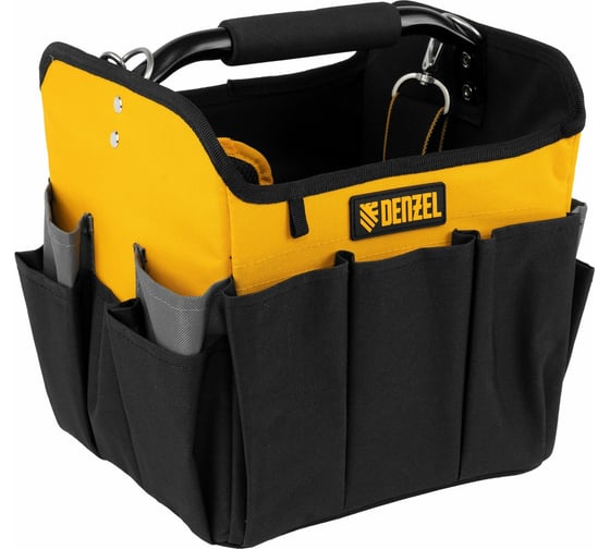 Изображение товара Переноска для инструмента Denzel 260x240x300 мм, 22 кармана, наплечный ремень 90294