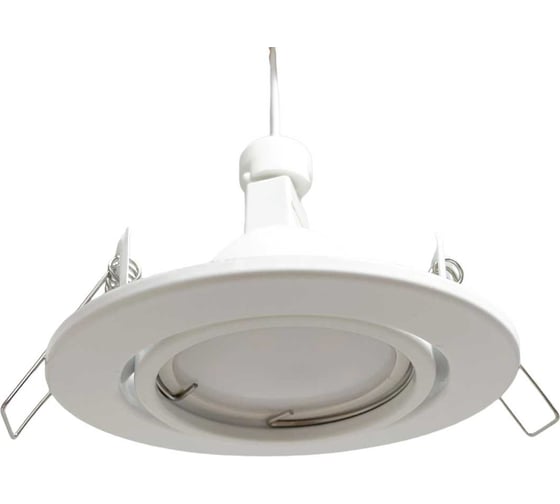 Изображение товара Встраиваемый поворотный светильник truEnergy с цоколем GU5.3 D90xH31мм IP20 белый/сталь 21211