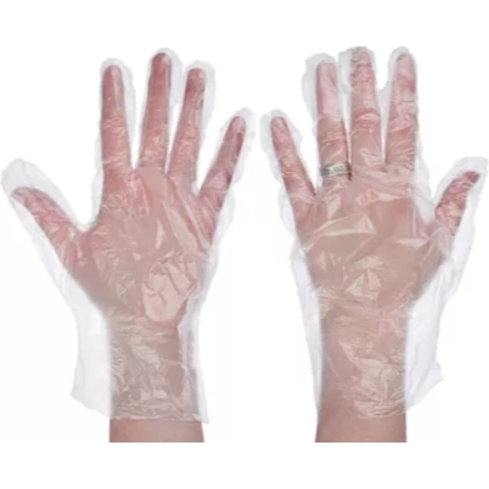 Полиэтиленовые перчатки VETTA, размер M, цвет прозрачный