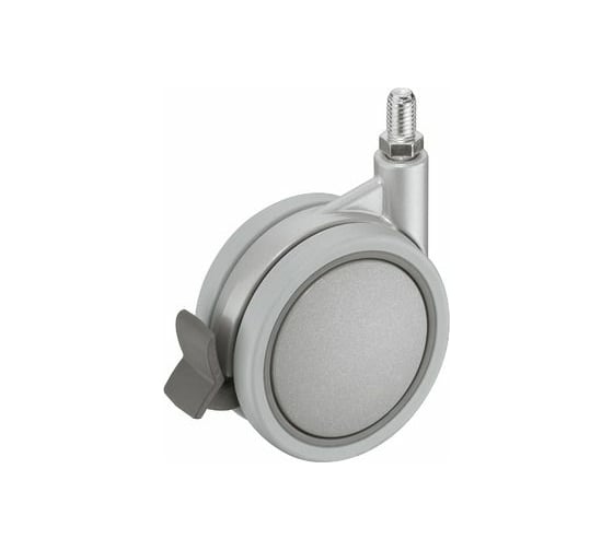 Изображение товара Мебельный ролик Hafele серебристый цвета M10 75 мм 661.55.911