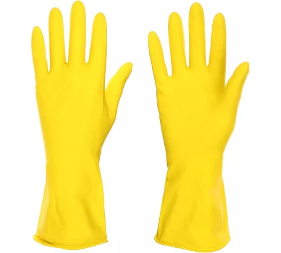 Изображение товара Резиновые перчатки VETTA желтые, р. XL 447-008
