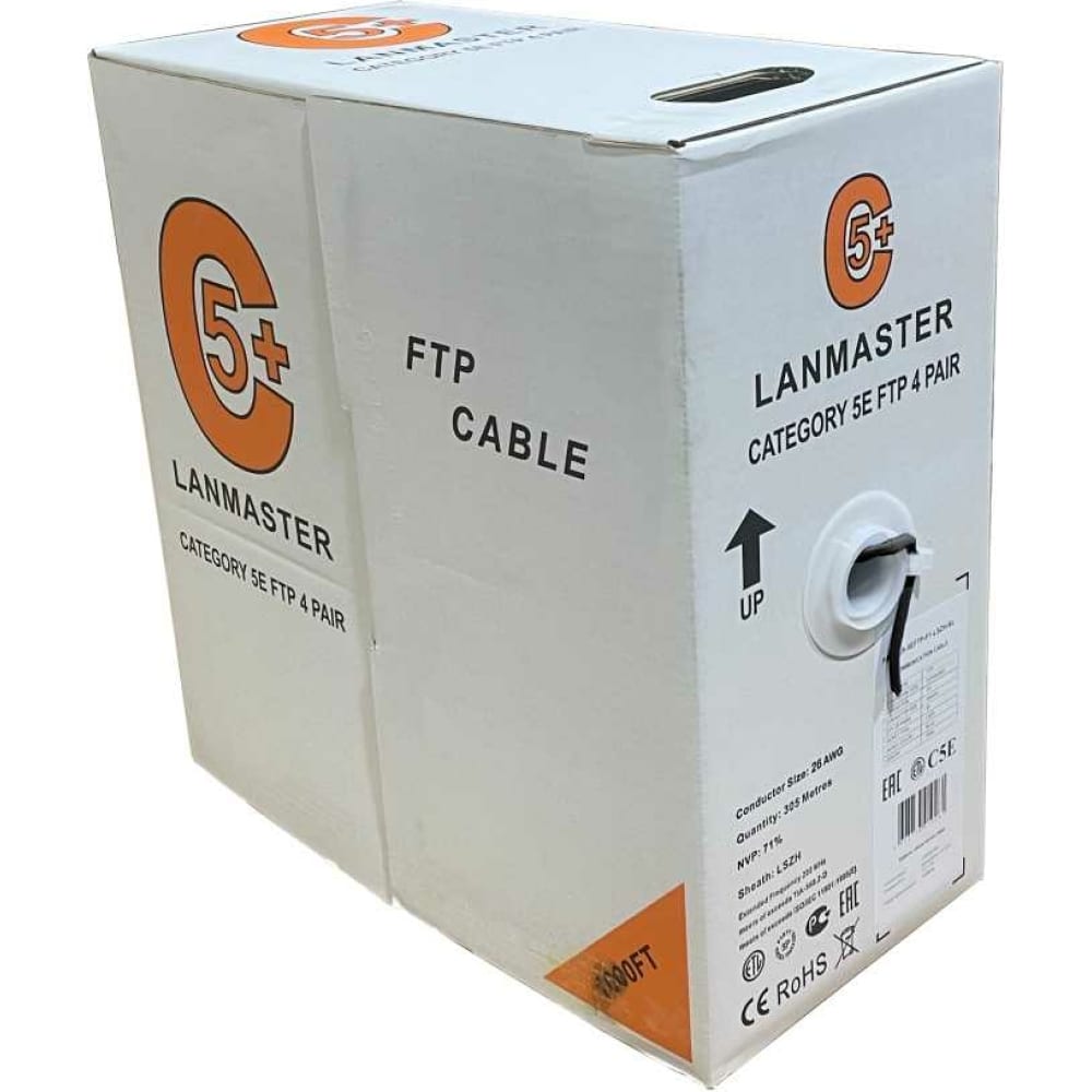 Патч-кордовый кабель LANMASTER кабель lanmaster lan 6esftp lszh gy кат 6 s ftp 4x2x23awg 100om lszh внутренний 305м серый