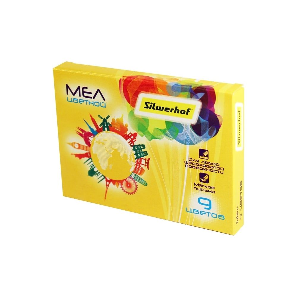 Изображение товара Цветной мел Silwerhof 882086-09 солнечная коллекция 9 цветов