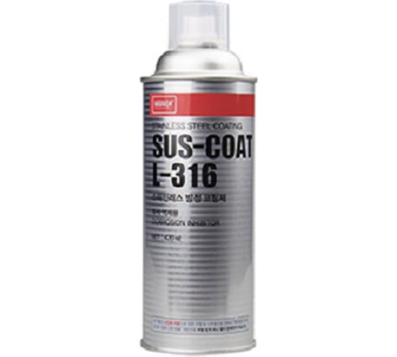 Изображение товара Антикоррозионный защитный спрей Nabakem SUS-COAT L-316 нержавеющая сталь, яркий, 420 мл L316