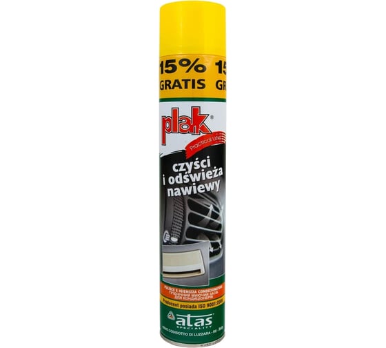 Изображение товара Очиститель кондиционера Atas PLAK пенный, с трубочкой, 500 мл, лимон 50040