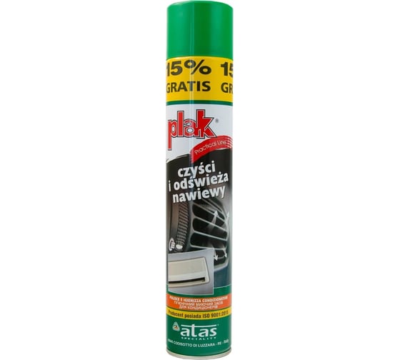 Изображение товара Очиститель кондиционера Atas PLAK пенный, с трубочкой, 500 мл, хвоя 50037