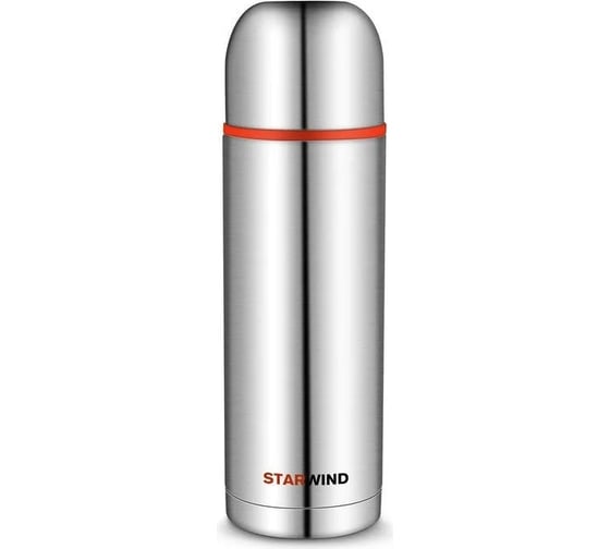 Изображение товара Термос Starwind 20-1000 1л, серебристый/красный 1779930