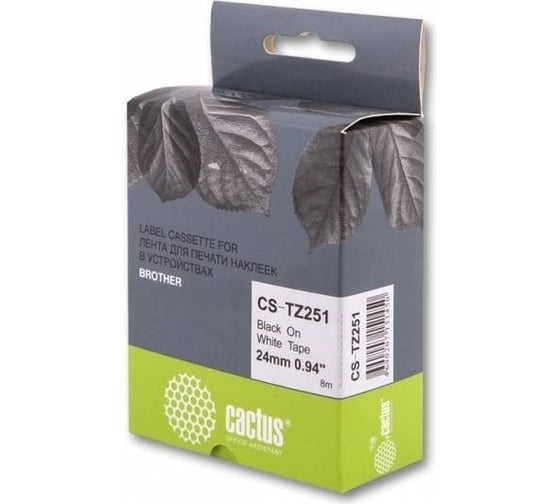 Изображение товара Ленточный картридж CACTUS CS-TZ251 TZe-251 черный, для Brother 1010/1280/1280VP/2700VP 807030