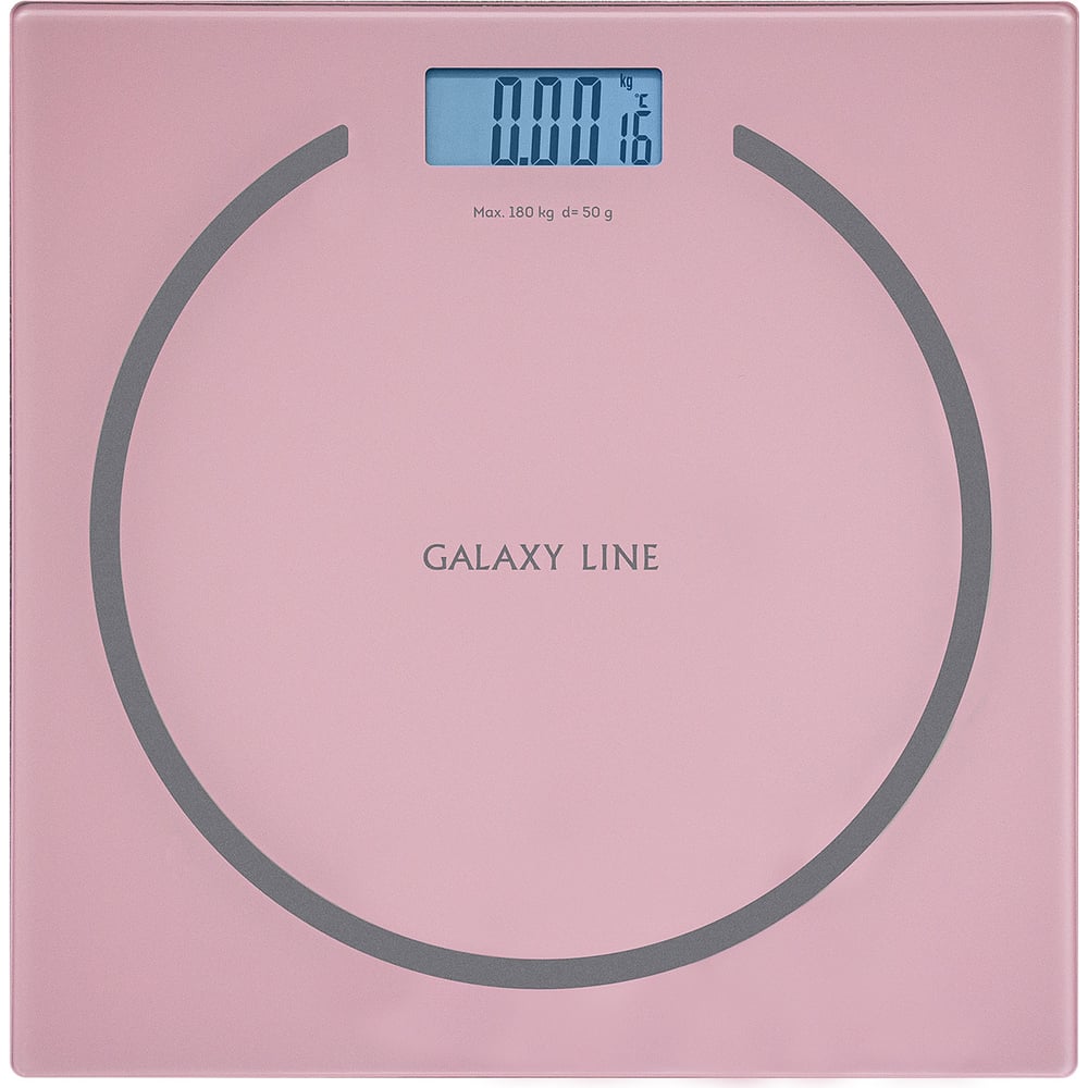 Напольные электронные весы Galaxy, цвет розовый
