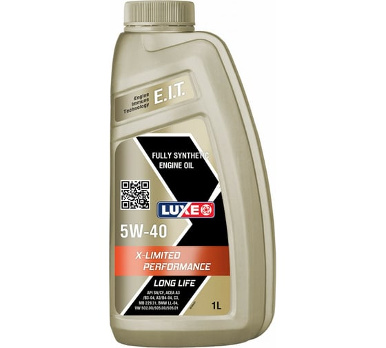 Изображение товара Моторное масло LUXE X-limited performance 5w-40, с3, 1 л 30366