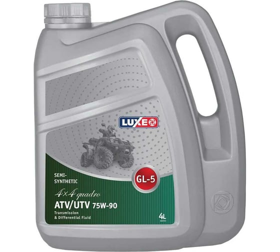 Изображение товара Трансмиссионное масло LUXE luxе quadro atv/utv gl-5 75w90, п/синт., 4x4, 4л 30407