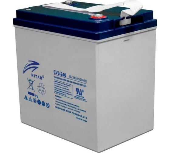 Изображение товара Батарея аккумуляторная 6v 240Ah/20HR Ritar EV6-240