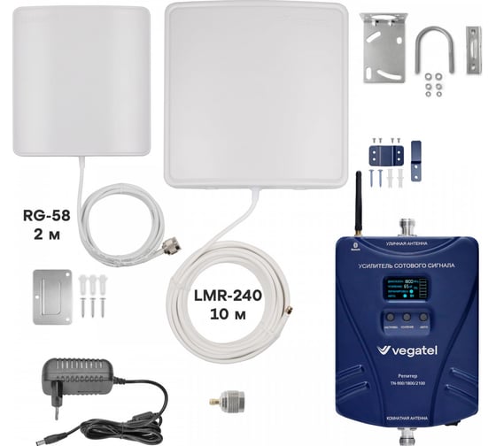 Изображение товара Усилитель сотовой связи и интернета Vegatel. TN-900/1800/2100 2G, 3G, 4G R91776