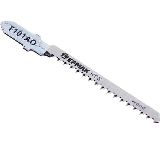 Изображение товара Пилки по дереву и ламинату T-101АО, HCS, EU, 51x1.4 мм, фигурный рез, 5 шт для электролобзика ЕРМАК 664-355
