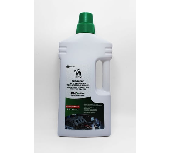 Изображение товара Средство для удаления технических масел, смазочных материалов и нефтепродуктов HIRVI Wipe clean 1 л 313а313