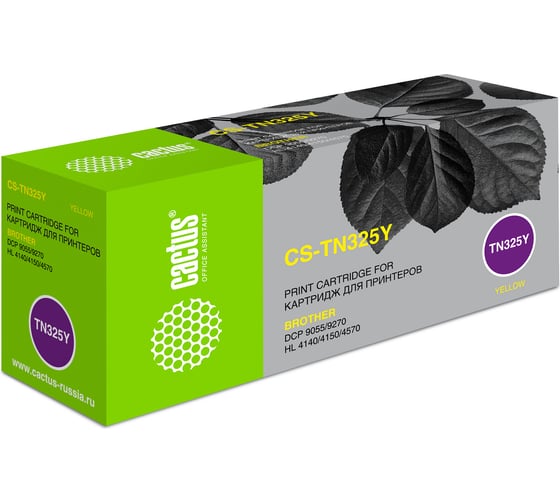 Изображение товара Лазерный картридж Cactus tn-325y желтый, 3500 страниц, для brother dcp-9055/9270/hl-4140/4150/ CS-TN325Y 930934