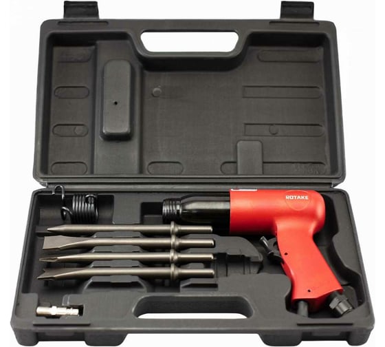 Изображение товара Пневмозубило Rotake 190мм, с комплектом насадок RT-3502RK