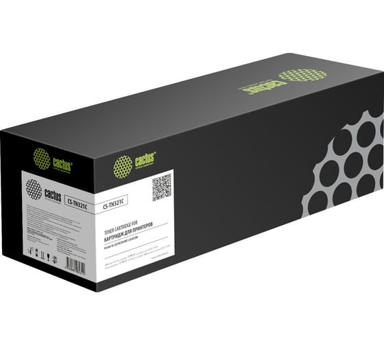 Изображение товара Лазерный картридж Cactus tn-321c голубой, 1500 страниц, для brother hl-l8250cdn/mfc-l8650cdw CS-TN321C 1385301