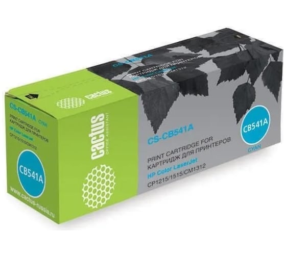 Изображение товара Картридж лазерный CS-CB541A CB541A голубой (1400стр.) для HP CLJ CP1215/1515/CM1312 Cactus 807198