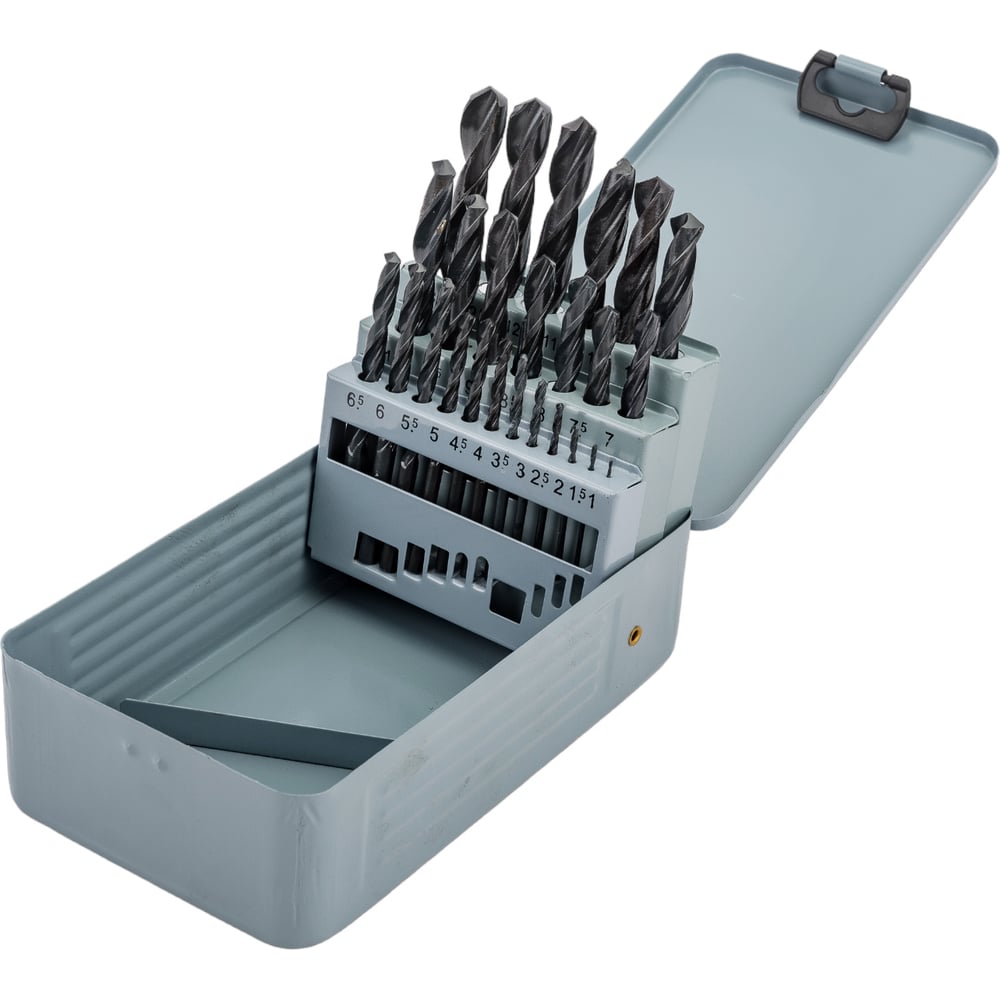 Изображение товара Набор сверл 25 шт, HSS 4241 в металлическом футляре
