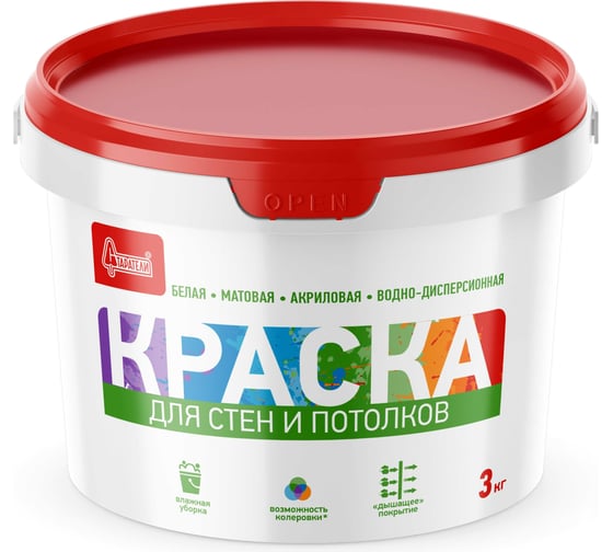 Изображение товара Краска Для стен и потолков Старатели 3 кг 3277/221