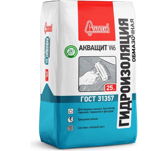 Изображение товара Гидроизоляция Старатели АкваЩит W6 25 кг 3277/3400
