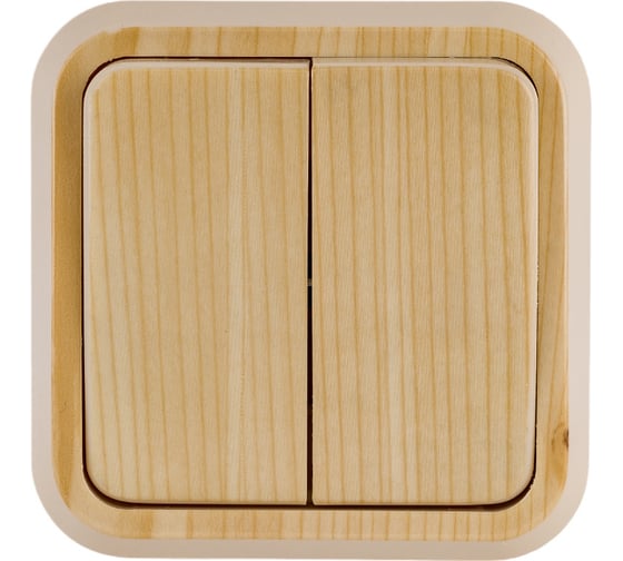 Изображение товара Выключатель ООО МПО Электротехника открытой установки 2 клавишный 1523