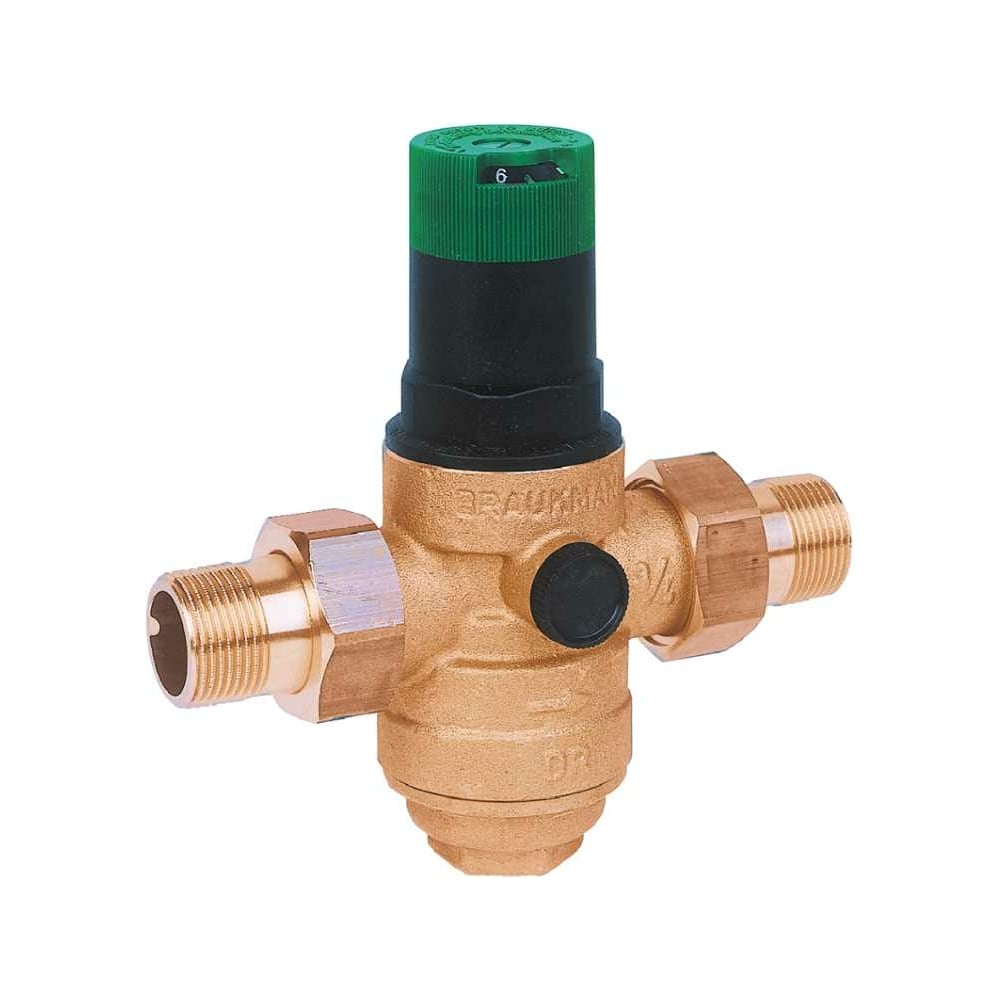 Клапан понижения давления Honeywell на горячую воду, диапазон регулировки 1.5-6 атм D06F-2"B