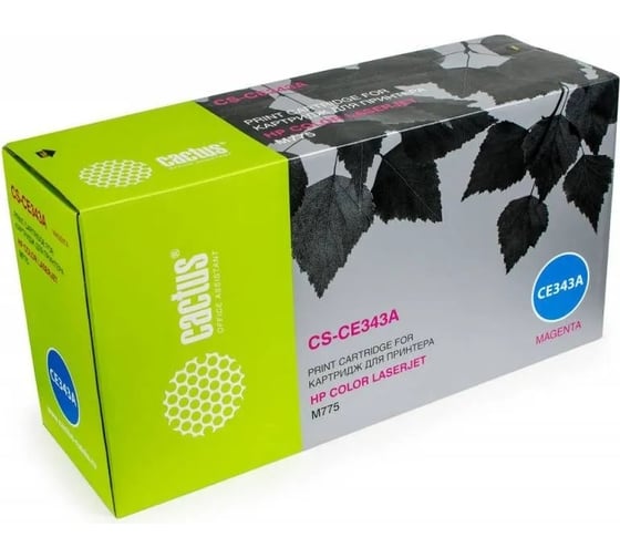 Изображение товара Картридж лазерный CS-CE343A CE343A пурпурный (16000стр.) для HP CLJ M775 Cactus 933047