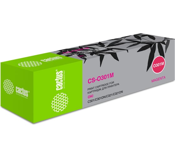 Изображение товара Картридж лазерный 44973542 CS-O301M 44973542 пурпурный (1500стр.) для Oki C301/321 Cactus 807393