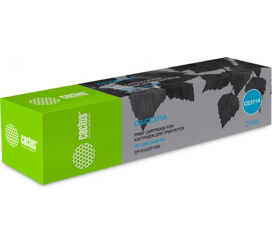 Изображение товара Картридж лазерный CS-CE311A CE311A голубой (1000стр.) для HP LJ CP1012Pro/CP1025 Cactus 728757