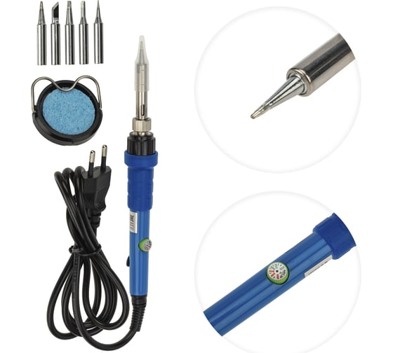 Изображение товара Паяльник REXANT с регулировкой температуры, подставка, 5 жал, керамический 65 вт, 220-480c 12-0614