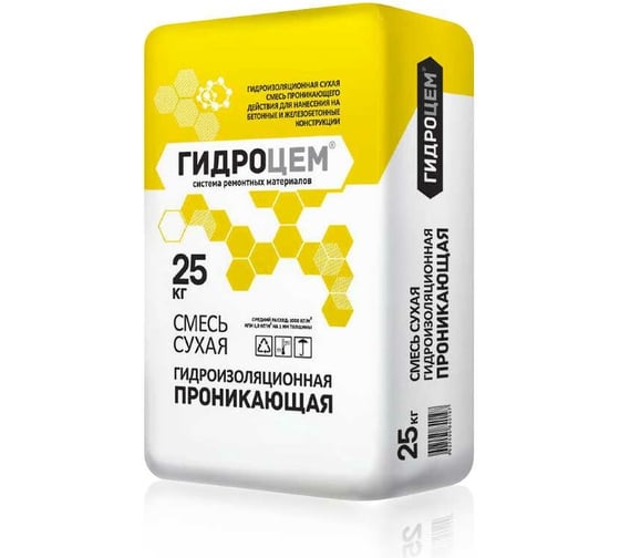 Изображение товара Гидроизоляция Гидроцем 25 кг, проникающая Г00077