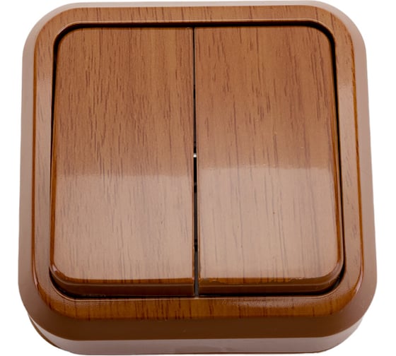 Изображение товара Выключатель открытой установки ООО МПО Электротехника 2 клавишный 1531