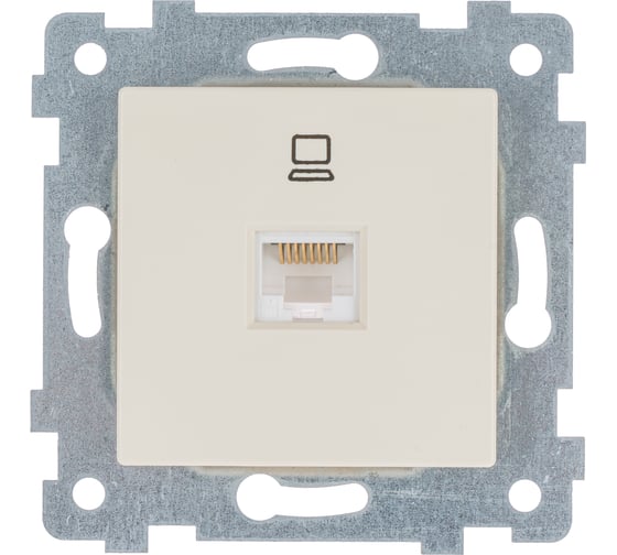Изображение товара Механизм низковольтной ПК розетки скрытой установки Кунцево-Электро Аксиома РК1-458 слоновая кость 122004