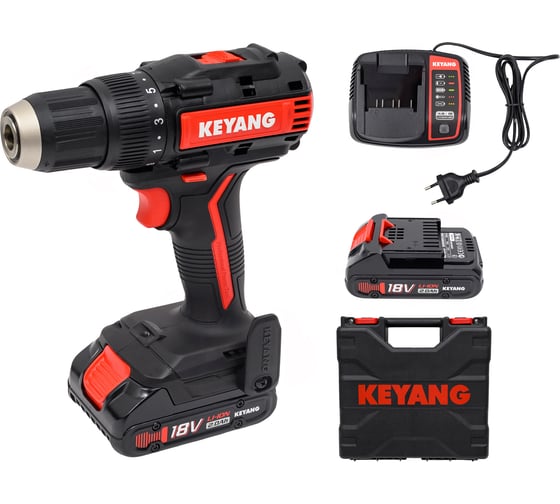Изображение товара Бесщеточный аккумуляторный шуруповерт KEYANG DD18BL-W (Set)