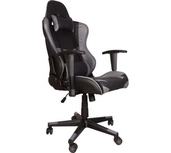 Изображение товара Компьютерное кресло GRAMBER черно-серое, экокожа В05